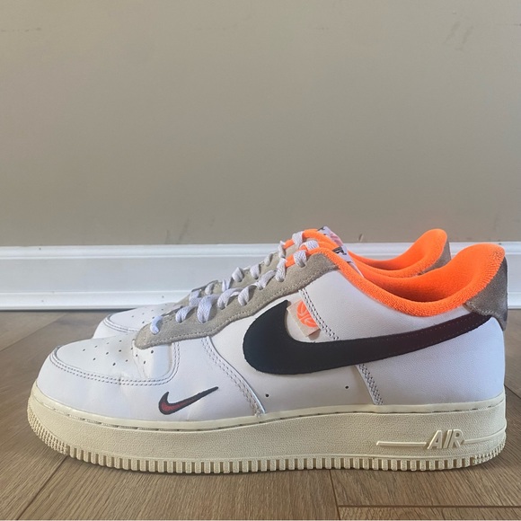 Nike Air Force 1 ‘07 LV8 Hoops Shoes White Coconut Milk Orange Men’s Size 11 - Picture 2 of 11